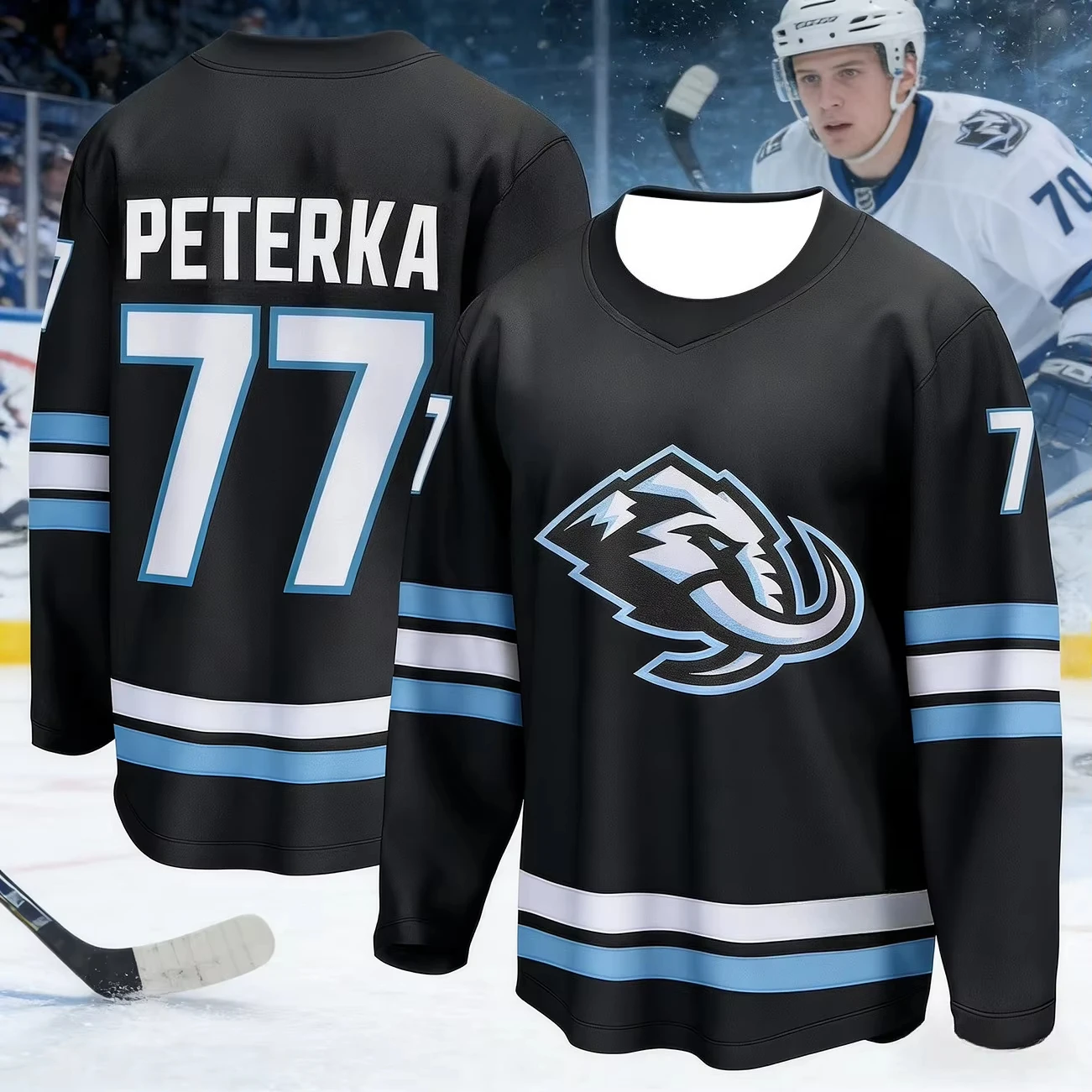 2026 NEW Men Utah Mammoth Hockey Game Training Suit - Breathable and Quick-drying Long-sleeved Shirt for Sports Activities Kids