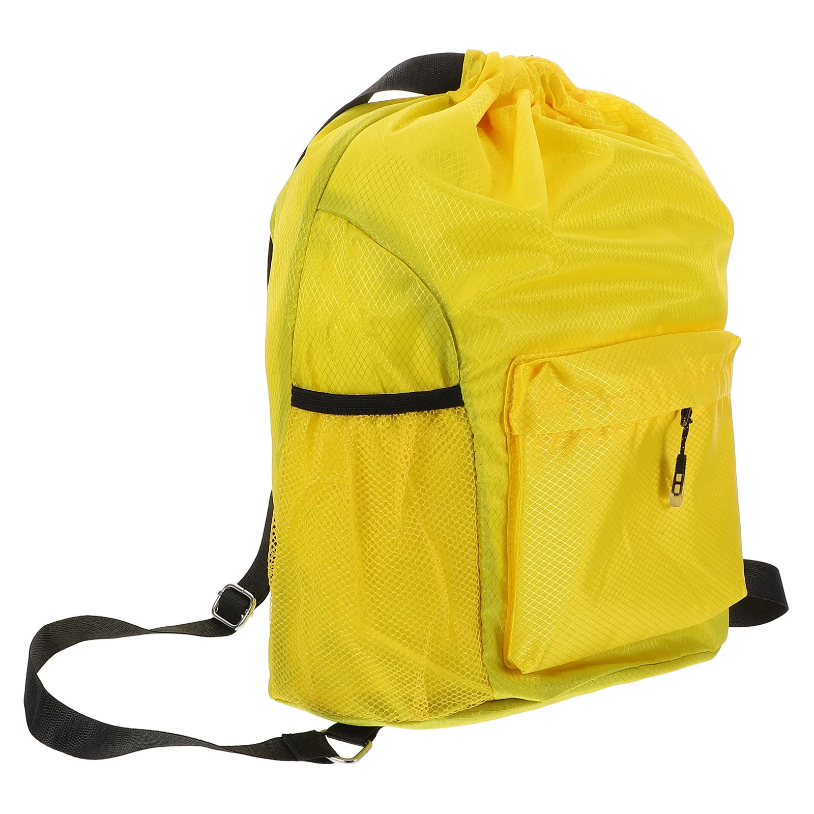 Large Capacity Waterproof Drawstring Backpack for Men and Women Gym Sport Travel Beach Bag with Multiple Compartments