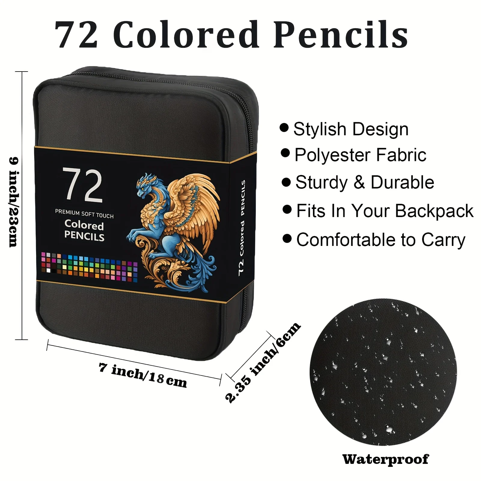 72 Colored Pencils Set, Art Pencil Kit for Adult Coloring,Oil Based Soft Core, Ideal for Coloring Sketching Shading