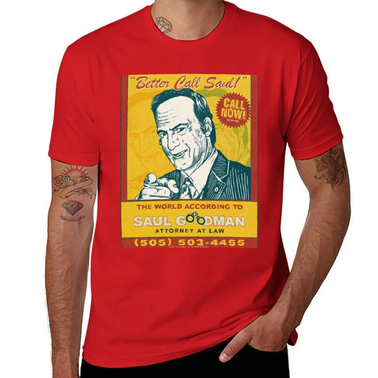 New The World according to Saul Goodman T-Shirt quick drying t-shirt Short sleeve tee mens t shirts casual stylish