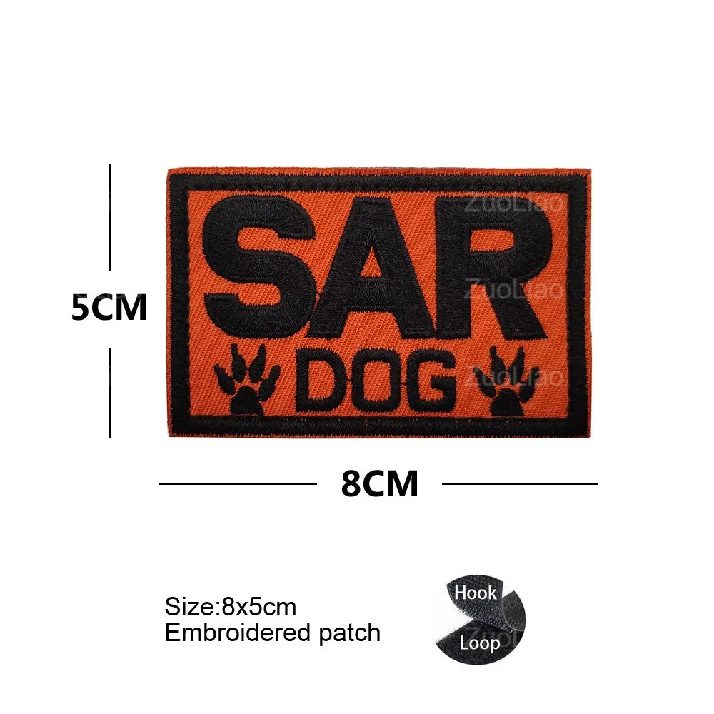 Vendita calda chiedi agli animali domestici luminoso PET Strap ricamo Sticker Service Dog K9 Dog IR zaino riflettente Hook and Loop patch