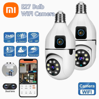 Xiaomi Mijia E27 Bulb WIFI Camera Dual Lens Indoor Surveillance Night Vision HD Automatic Human Tracking Security Baby Monitor