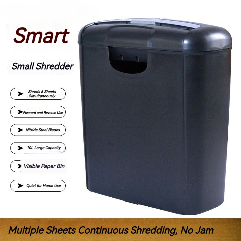 Desktop Small Paper Shredder Office Home Electric Mini Shredder Strip Paper Cutter