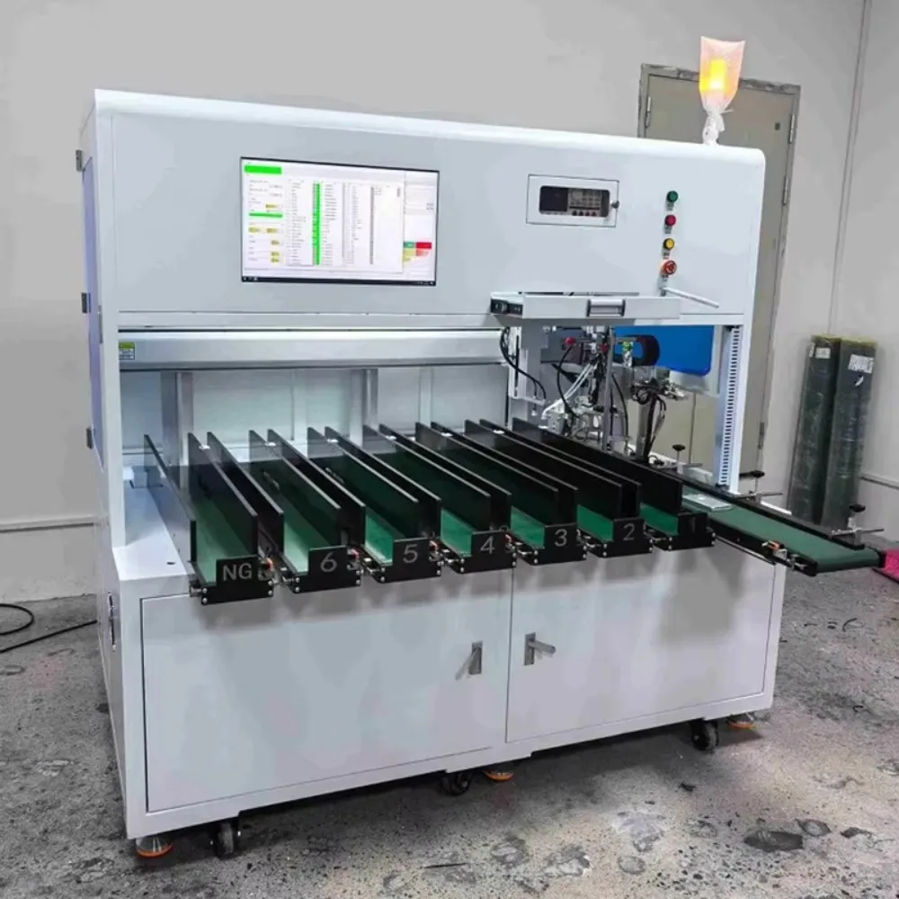 7 Channel Automatic Pouch Cell Sorting Machine Sorter Equipment for Polymer Lithium Battery Pack Assembly
