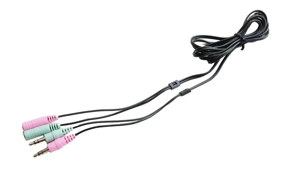 V-MOTA-Cable de extensión de Audio para auriculares, 2 enchufes, 2 conectores, 3,5mm, para tarjeta de sonido, Gaming de ordenador, 1,5 metros/4,9 pies
