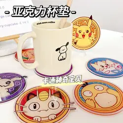 Acrylic Coaster Anime Kawaii Decorate Student Cartoon Potholder Creativity Round Tea Coaster Surrounding Gift Wholesale