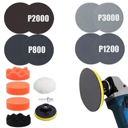 Circular Sandpaper Polishing Pad Car Headlight Polishing Kit 75mm Abrasive Paper Sanding Disc 800 1000 1200 2000 3000 Grit