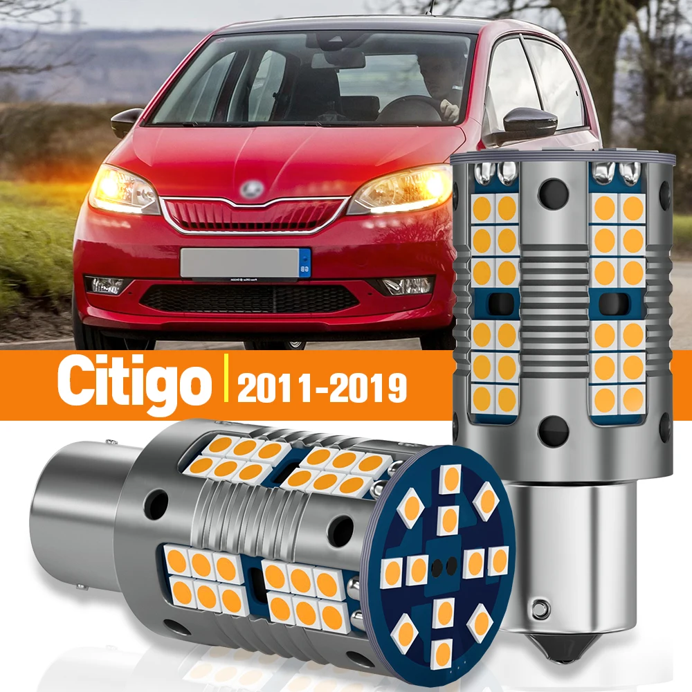 

2 шт. светодиодный указатель поворота для Skoda Citigo Citigo-e 2011-2019 2012 2013 2014 2015 2016 2017 2018 аксессуары лампа Canbus