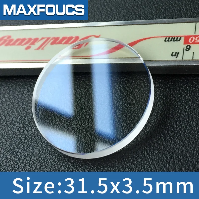 Flat Small Chamfer 31.5 x3.5mm Sapphire Crystal Replace Parts For Seiko Brand SKX007 009 011 SRPD55K3 Watch Glass