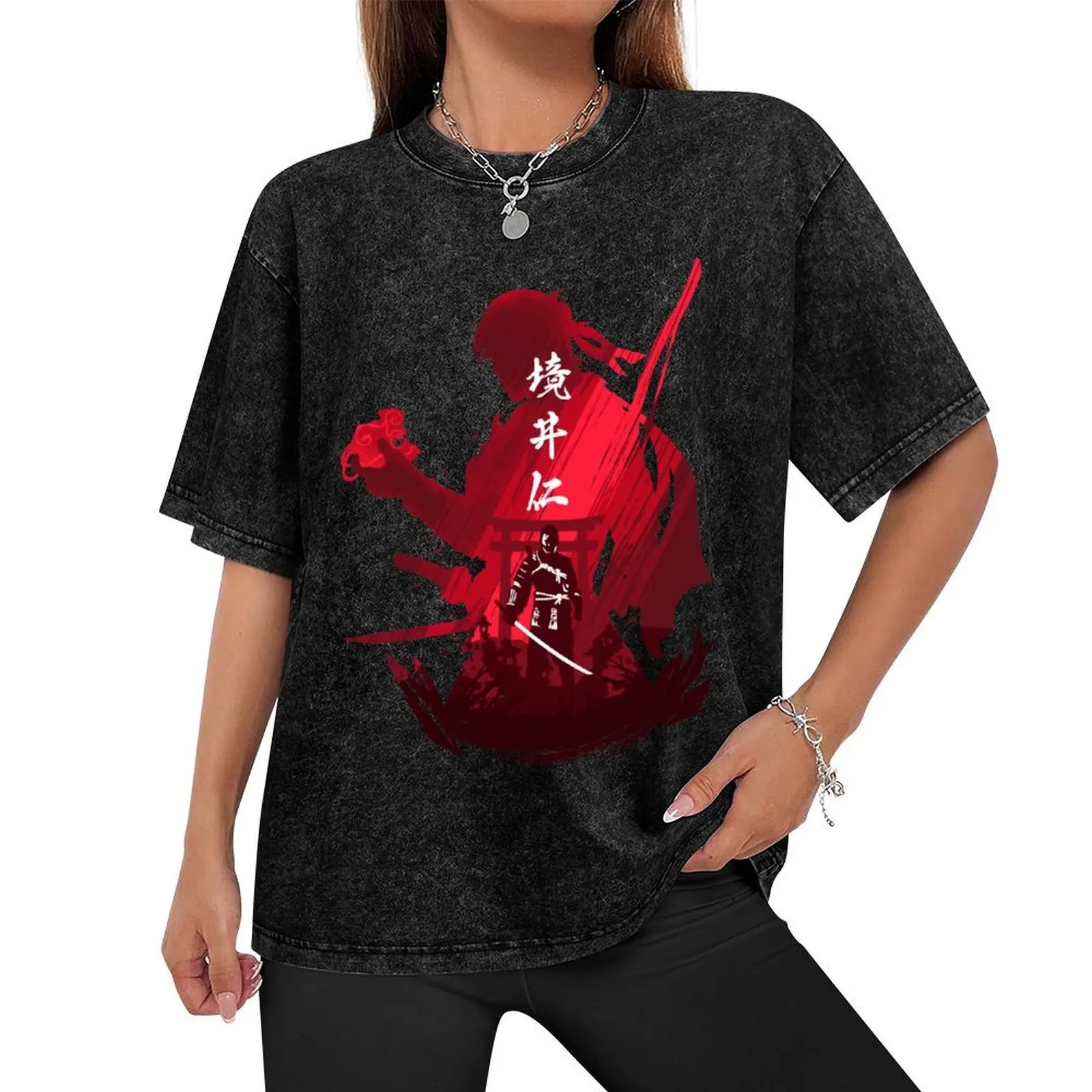 Legend of Jin Sakai the Ghost T-Shirt oversized t shirt plus size tops oversized graphic tee mens vintage t shirts