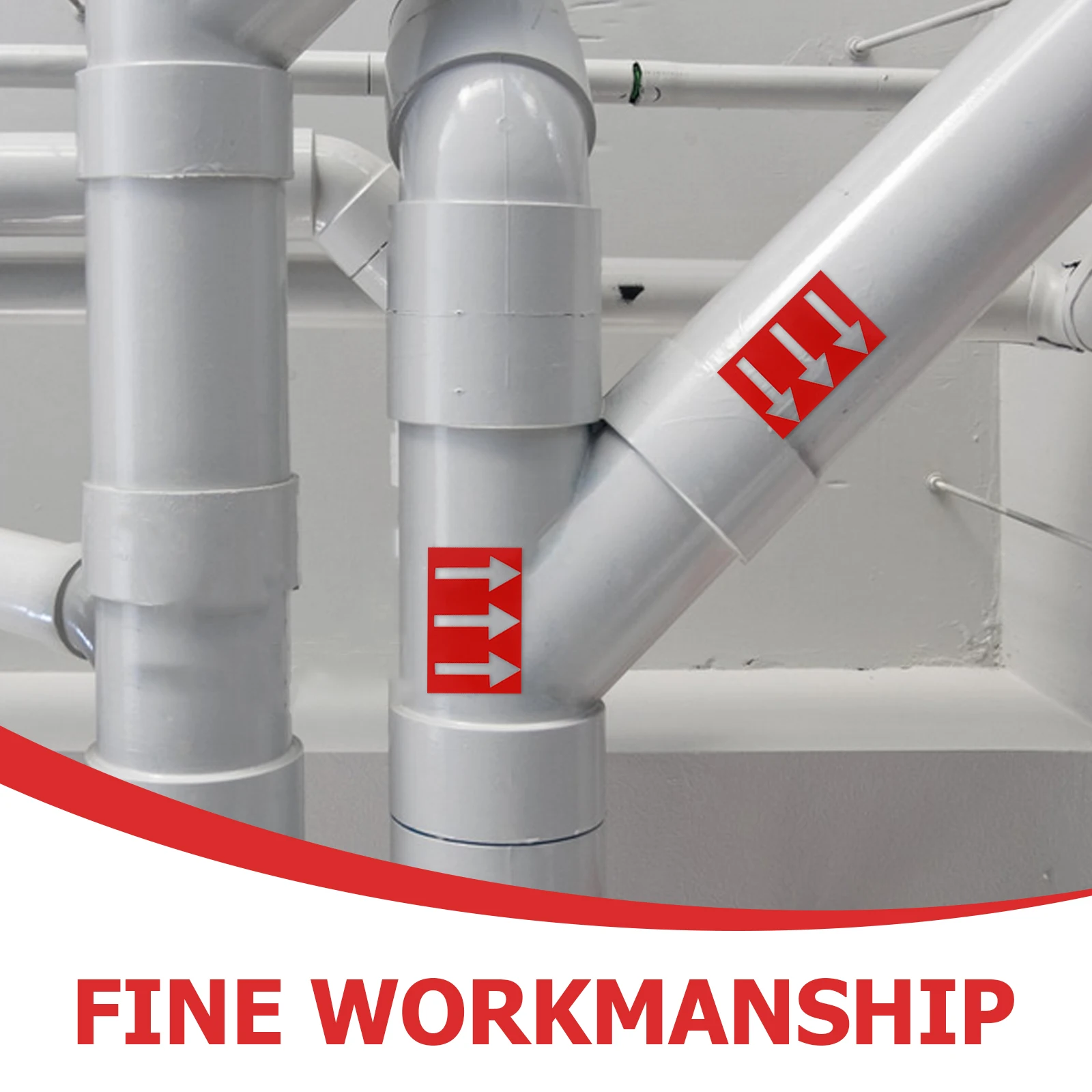 

2pcs 2 Rolls Self-Adhesive Directional Arrow Stickers Identification Durable Waterproof Marking Signs Workplace Safety