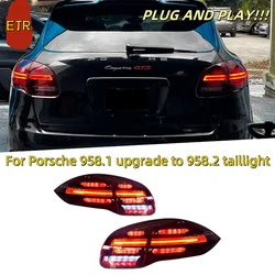 Taillights For Porsche Cayenne 2011-2014 958.1 LED Tail Light Upgrade to 958.2 New Car Tail Lamp Plug and Play