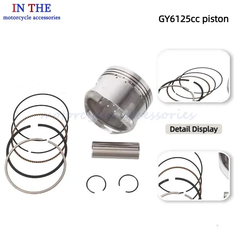 

GY6 125cc Scooter Piston Assembly Anti Deformation Stable Running Fit GY6 125 4-Stroke Motorcycle Parts