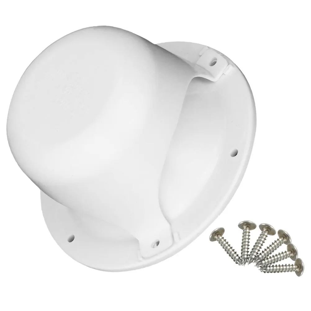 

White Plastic 2-Inch Rv Roof Vent Cap Replacement Screws Included Universal Vent Lid for Trailer Camper Plumbing Air Outlet