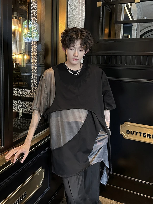 

Summer New Sle Men Women ort Sve T-irt Hollow out Design Couple Matching Loose Fit Youthful Trendy round Ne Top