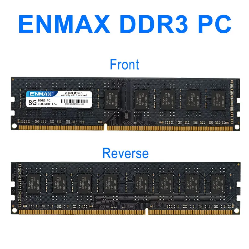 Memória de Desktop do Ram do PC, DDR3, 2GB, 4GB, 8GB, 1333Mhz, 1600Mhz, DIMM, 240Pin, 1.5V