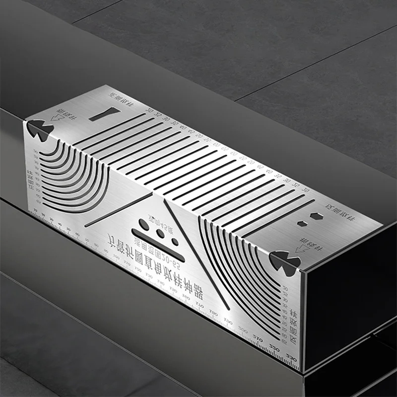 Accurate Angle & Arc Marking Ruler Angle Steel Pipes Bending Marking Tool Square Steel Folding 90 Degree Arc Angle Marking Ruler