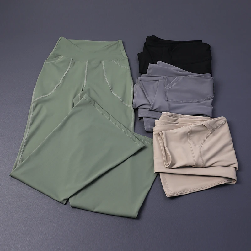 

Женские брюки для йоги Flattering Bootcut: с высокой талией для контроля живота и подтяжки ягодиц — быстросохнущие капри для бега с широкими штанинами