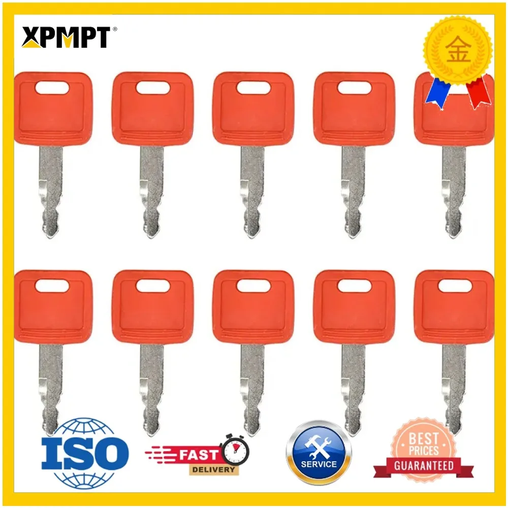 H800 Ignition Keys AT194969 AT147803 10PCS For John Deere Excavator Case Dozer Fiat New Holland