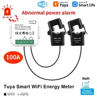 100A Wifi Tuya Intelligent Energy Meter Solar PV System Power Production Consumption Bidirectional Monitoring Meter APP Control