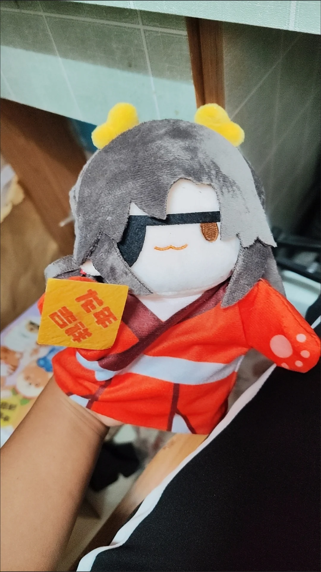Heaven Official's Blessing Cosplay Fluffy Doll Cute Tian Guan Ci Fu XieLian HuaCheng Hand Puppet Cotton Widget Maumet Bauble