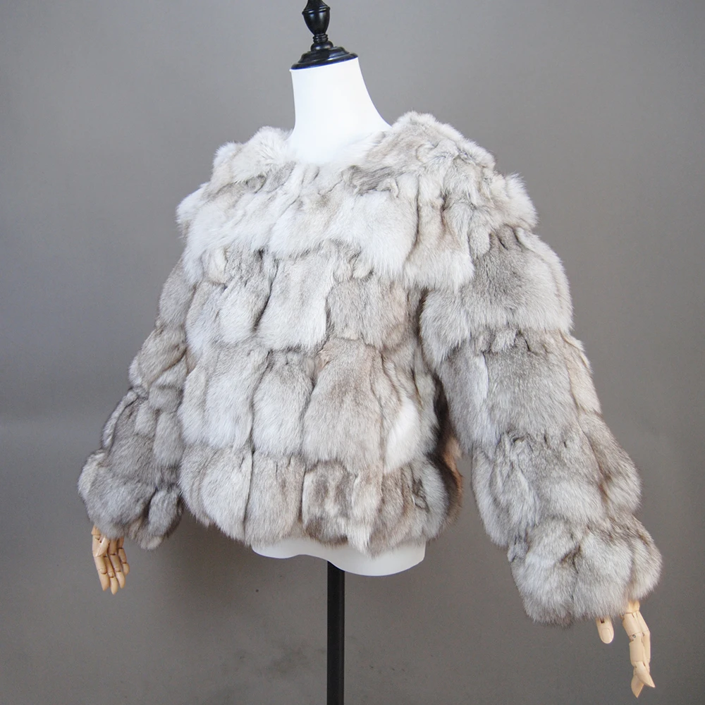 2024 New Style Real Fur Coat 100% Natural Fur Jacket Female Winter Warm Leather Fox Fur Coat High Quality Fur Vest