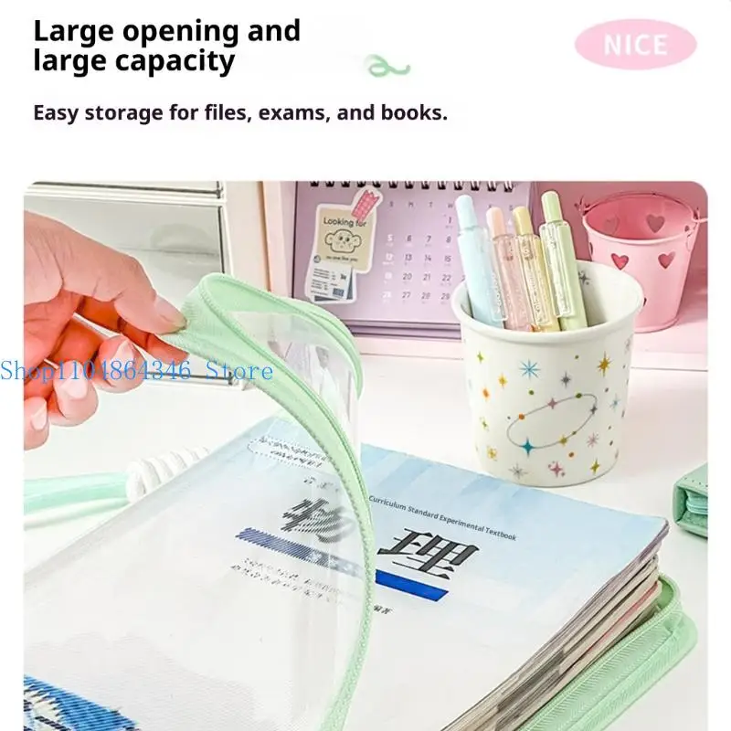 

5asd Multipurpose Clear Clipboard Document Organiser Hardcover Plastic File Bag With Handle For Classroom Office Presentation