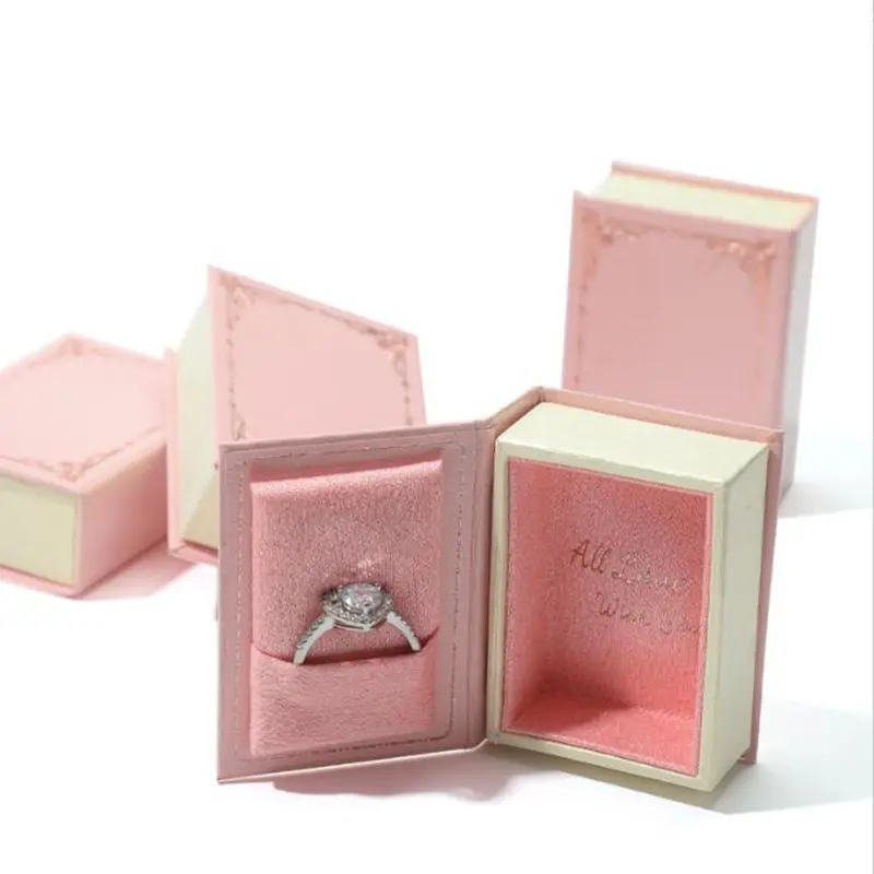 Wholesale Vintage Jewelry Book Box For Ring Pendant Earrings  European Style Portable Packaging  Box