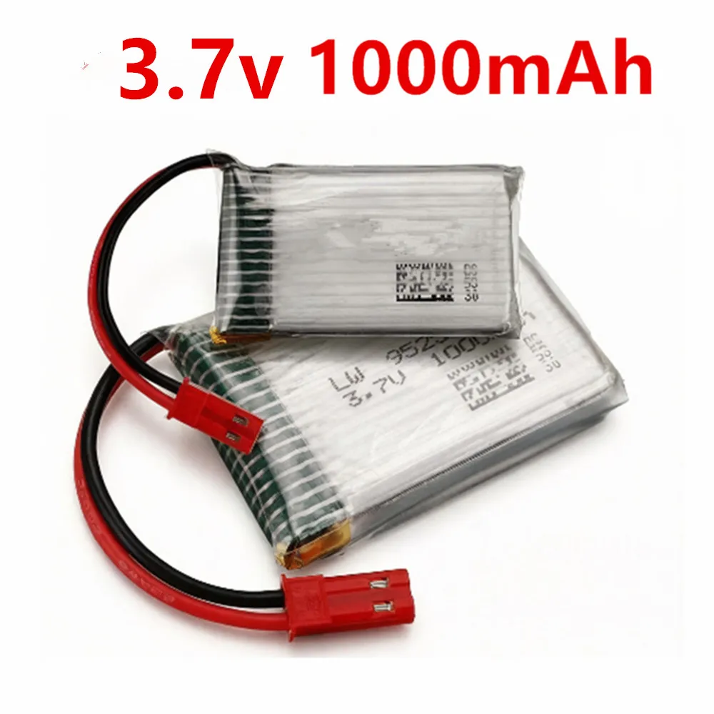 2026 NEW 3.7v 1000mAh RC Drone Battery For X400 X500 X800 HD1315 HJ818 HJ819 RC Toys Parts 1s 3.7v