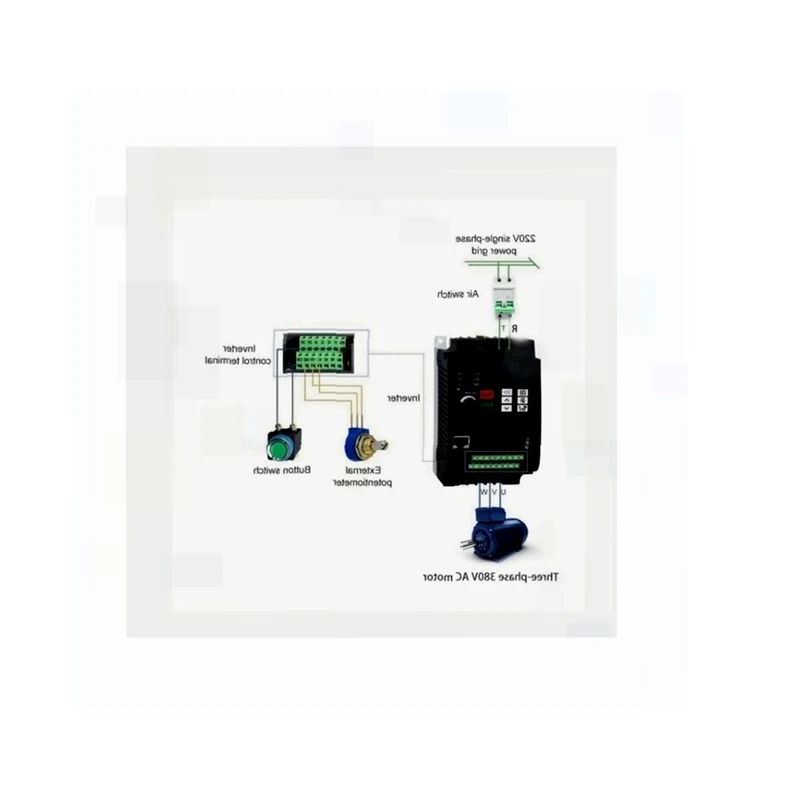 5.5kw 7.5kw 220V to 380V VFD AC Frequency Inverter Single Phase Input 3 Phase Output Drives Frequency Converter
