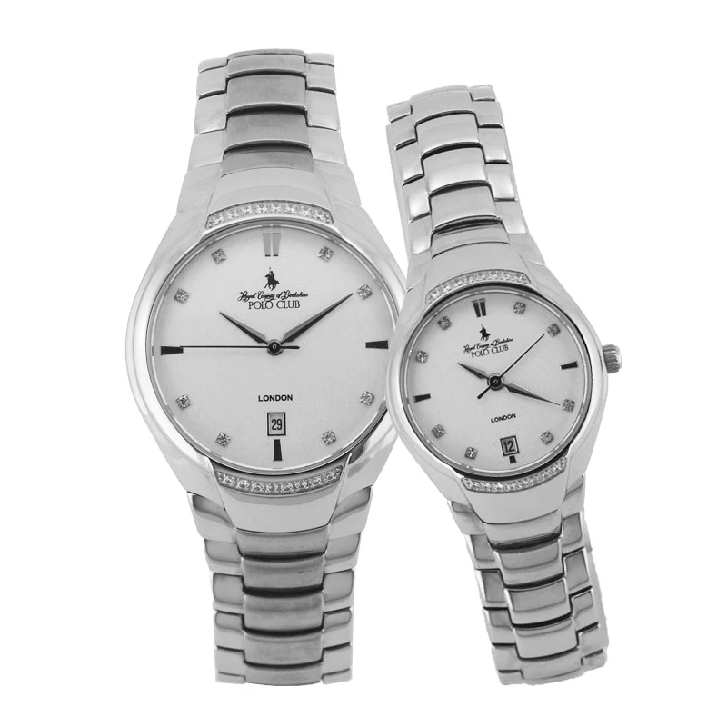 POLO Club PL103 relógio para homens e mulheres simples tendência da moda casais assistir strass calendário retro modelos ultra-leves e finos