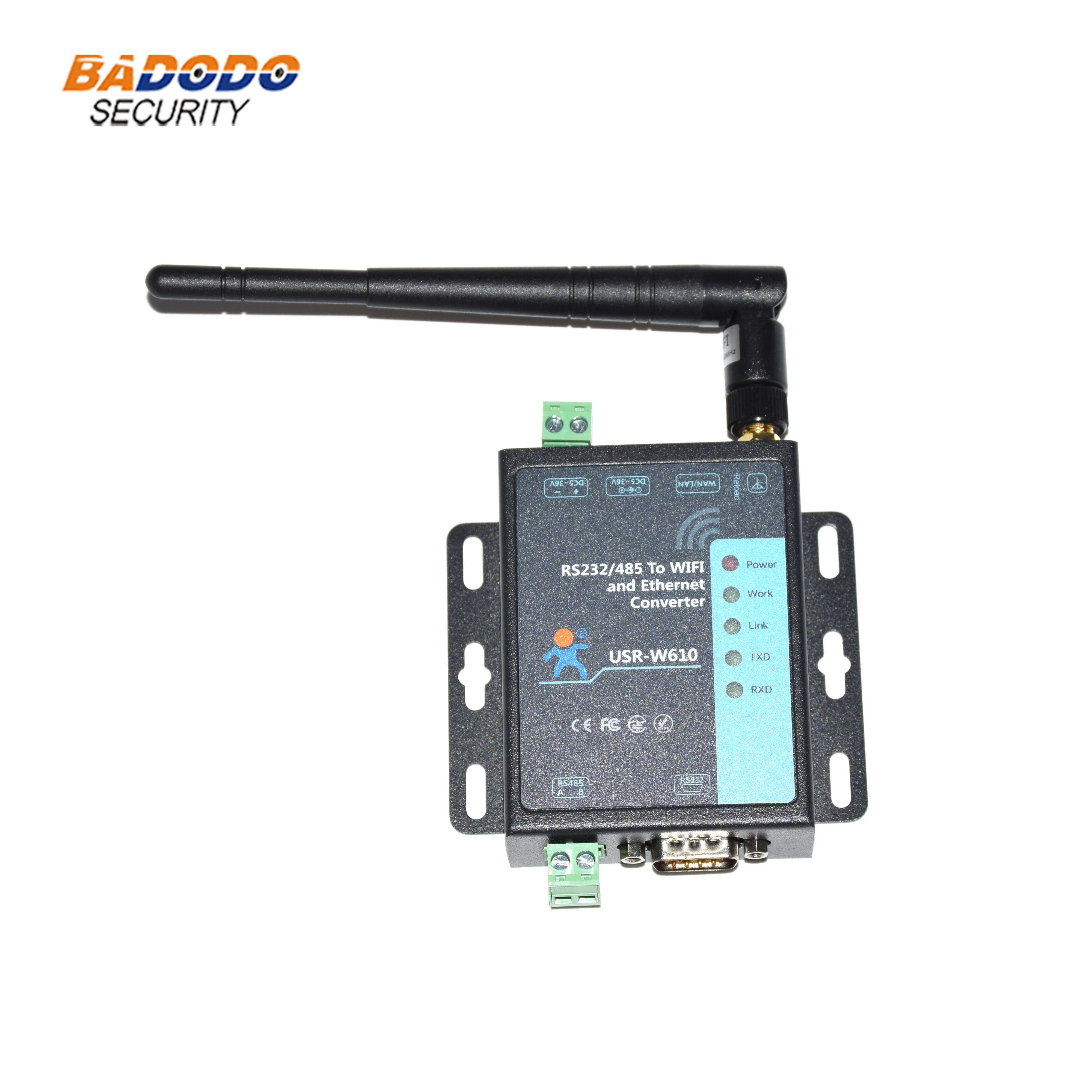 RS232 RS485 Serial Port To WiFi Ethernet Converter USR-W610 Support TCP Server/TCP Client/UDP Server/UDP CE