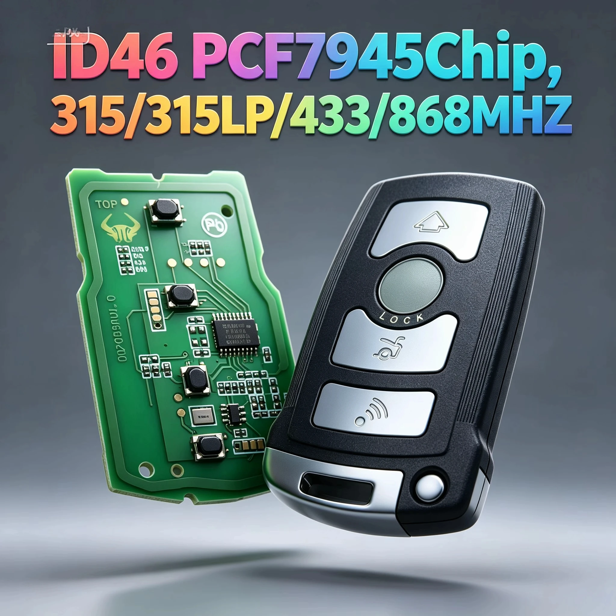 FCC: LX8766S ID46 Chip 315/315LP/433/868MHz Half Smart Car Remote Key For BMW CAS1 System 7 Series 730 740 E65 E66 2002-2008 Key