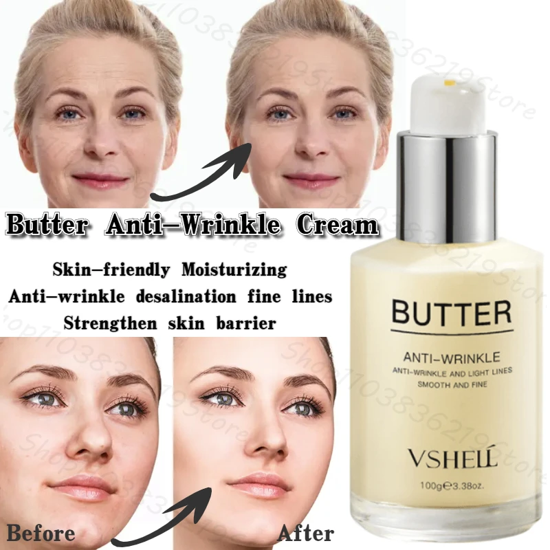 

100g Butter Anti-Wrinkle Emulsion Cream Lights and Tightens Facial Skin Moisturizing and Hydrating to Desalinate Fine Lines