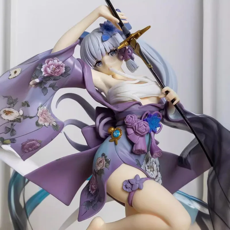 

27cm Genshin Impact Anime Figure Kamisato Ayaka Figure Pvc Statue Figurine Model Doll Collection Room Decora Desk Toys Gifts
