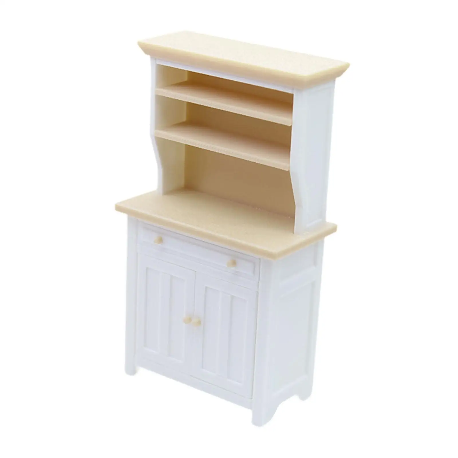 

1/12 Scale Dollhouse Cabinet Versatile Sturdy Gifts Decoration Children Miniature Cupboard Furniture Household Accessories