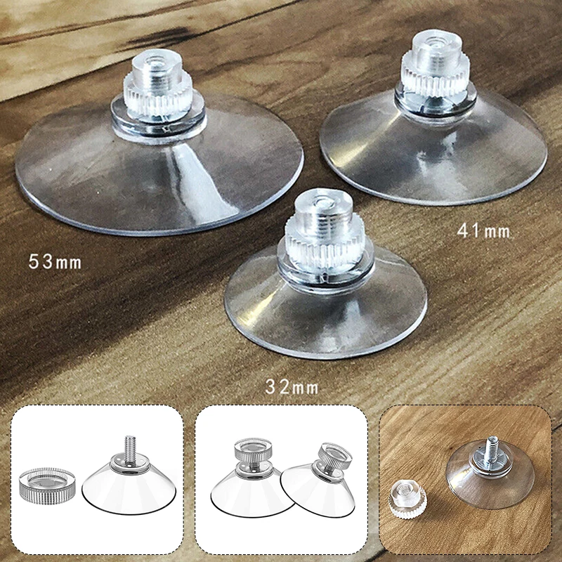 Transparent Strong Screw Nut Pull Suction Cup Tighten Adjustment Sucker with Press Cap Nut for Aquarium Isolation Incubation Box