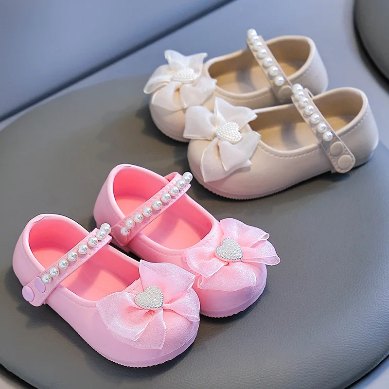 2026 Baby Mädchen Freizeitschuhe Kinder EVA-Schuhe mit Schleife Süße Niedliche Modische Prinzessinnen-Kinderschuhe für Hochzeitskleider und Partys Weiche Ballerinas – Detail 6