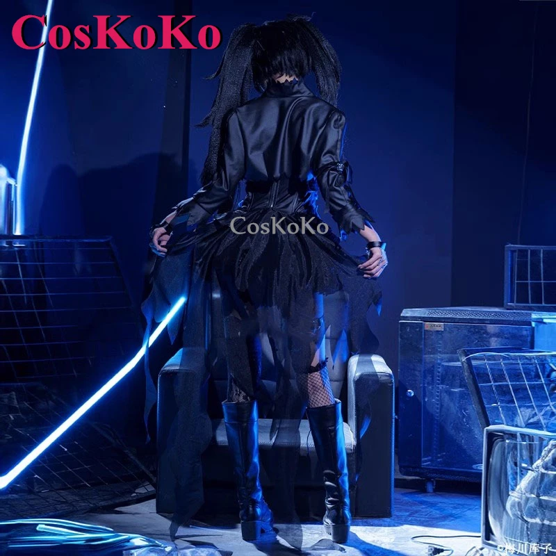 CosKoKo Hot Game Black★Rock Shooter Cosplay Costume Sweet Elegant Combat Uniforms Halloween Party Role Play Clothing S-XL New