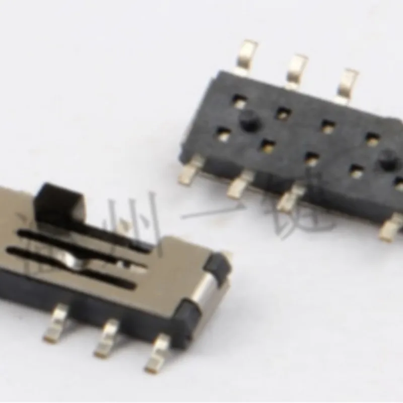 100PCS MST-23C02 MINI slide switch 2P3T SMT SMD 8 pin 3 position mini toggle switches micro slide switches with spot image 2