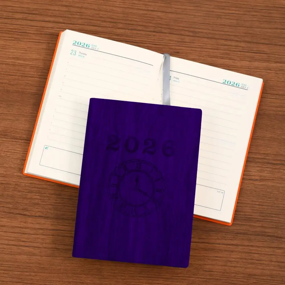 Yearly Organizer 2026 Planner 2026 A6 Planner Efficiency Multifunctional 365 Day Schedule Book Portable English for Office