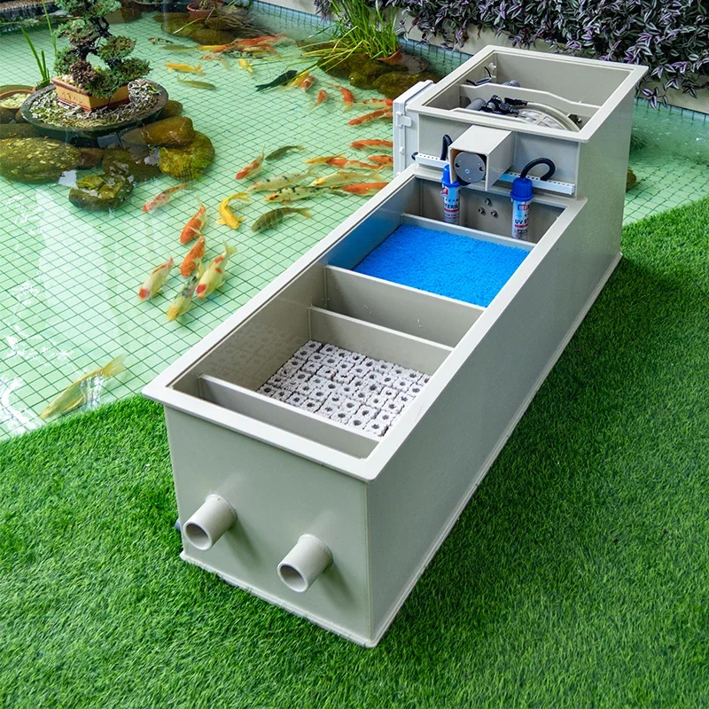 

QihangRAS automatic aquarium koi fish pond filter system exterior pond filters aquaculture carp pond filter