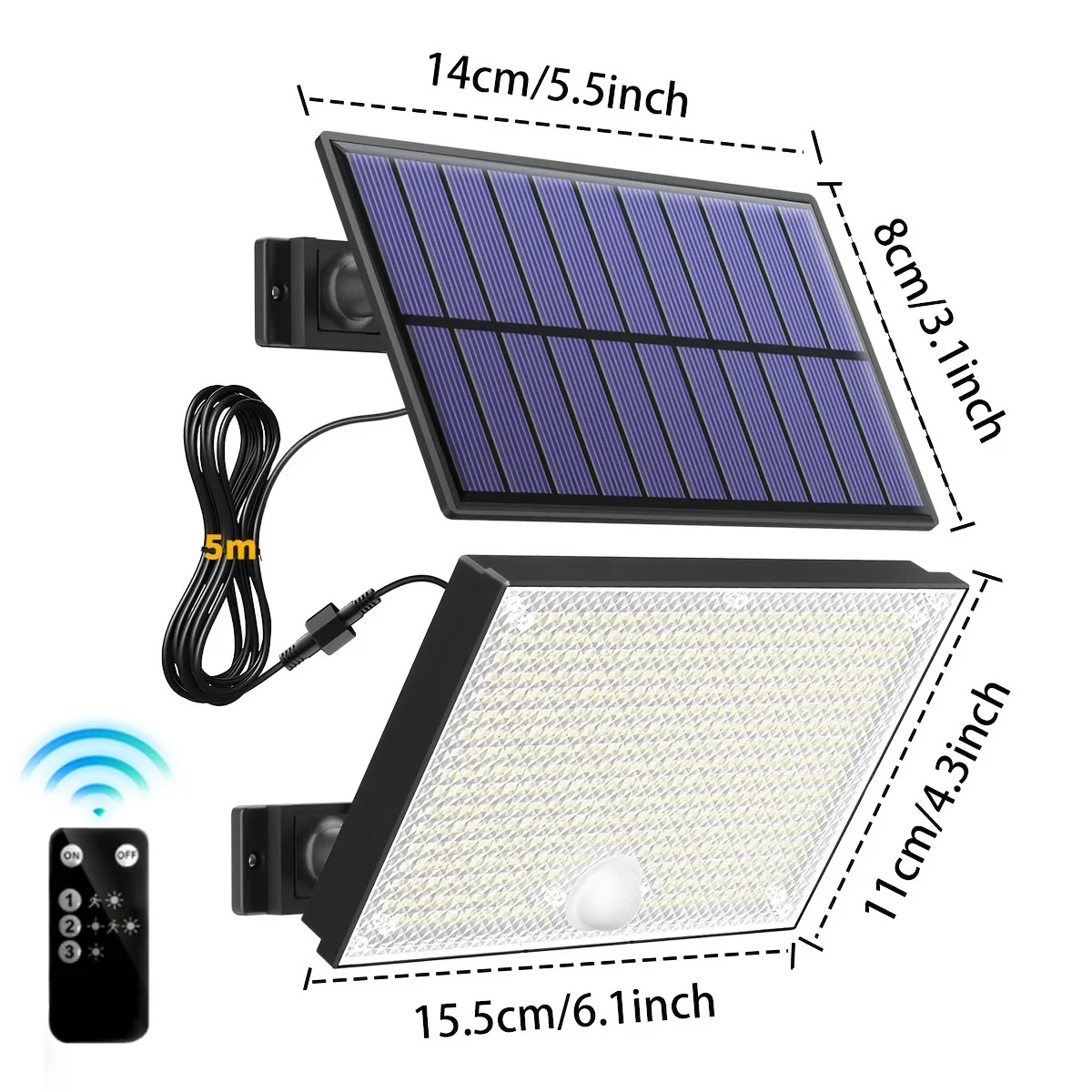 Solar Lights Outdoor 400LEDs Remote Control Waterproof Floodlight Energy Saving Yard Lamp Driveway Garage Pathway Decor Room Led