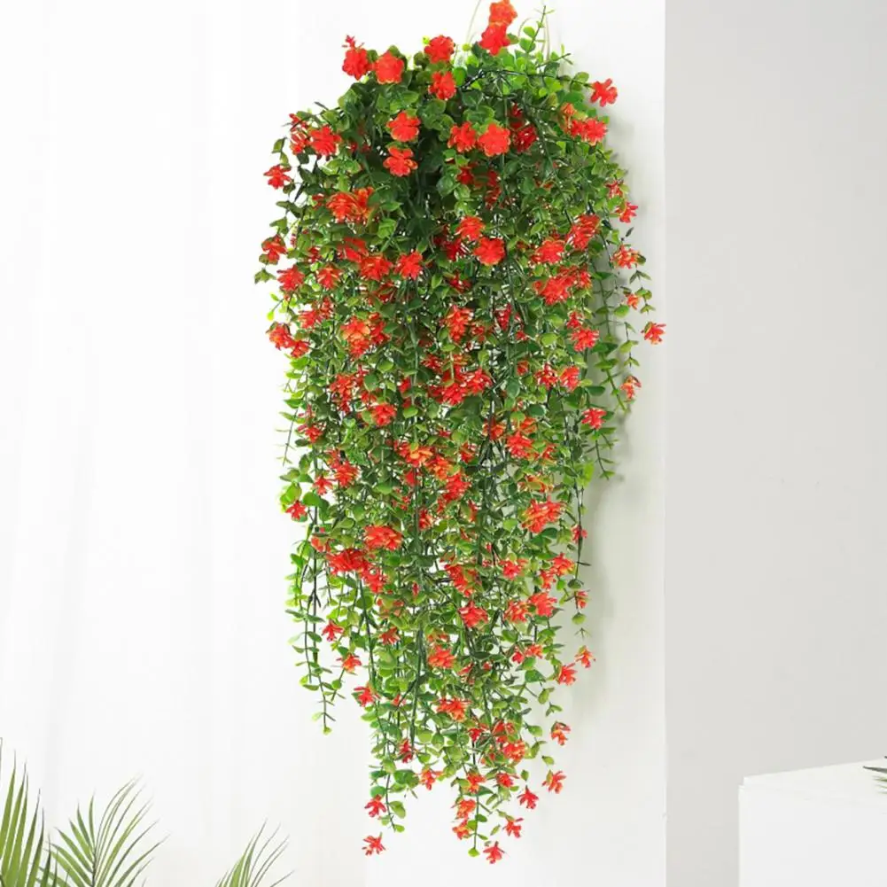 

1/2Pcs Hanging Artificial Flower Vine Faux Drooping Floral Plants Plastic Ivy Home Wedding Indoor Outdoor Garden Yard Decoration