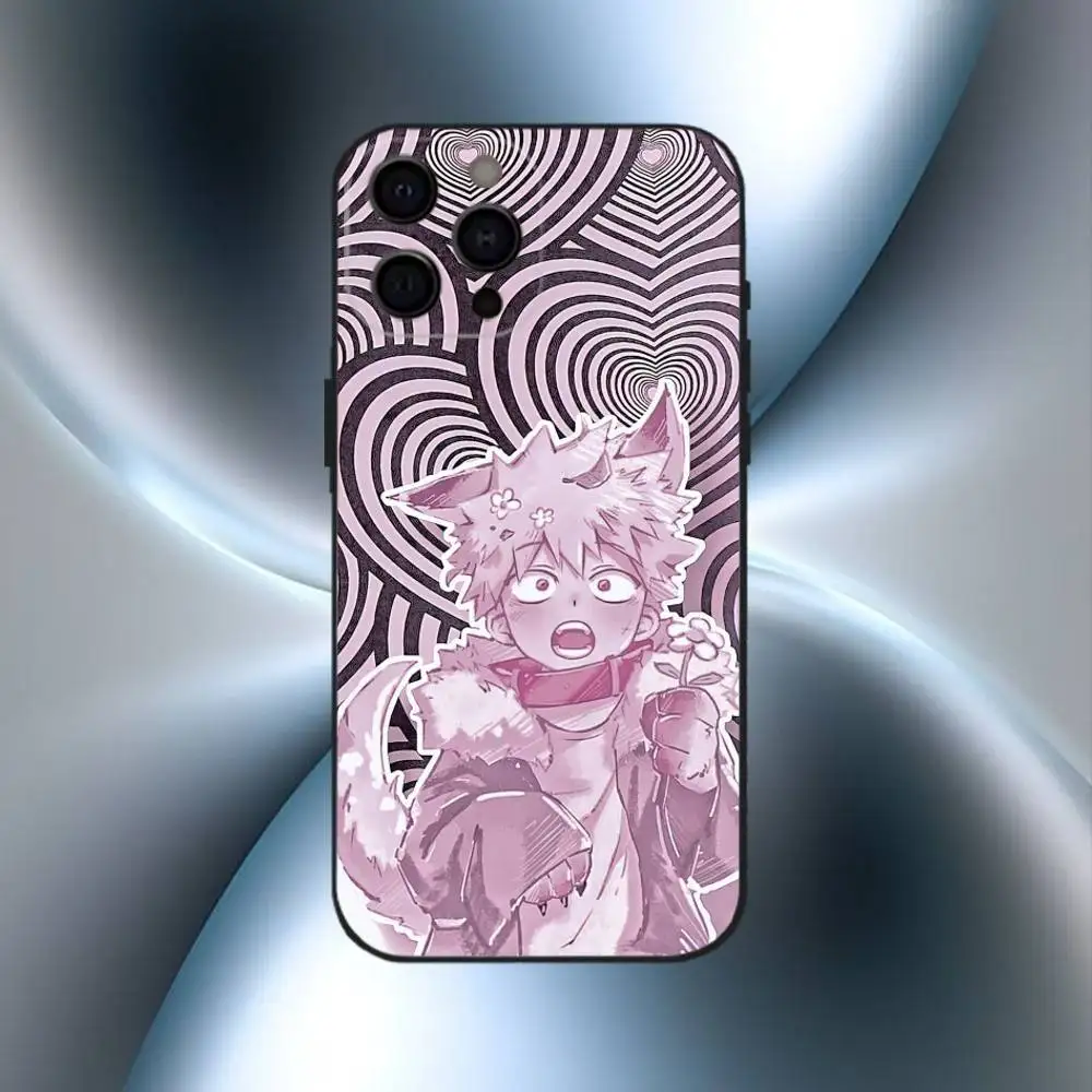 Casing Ponsel Ayato Yuri Y-Yarichin Club Untuk iPhone17,16,15,14,13,12,11 Plus,Pro Max Bahan Lembut Warna Hitam