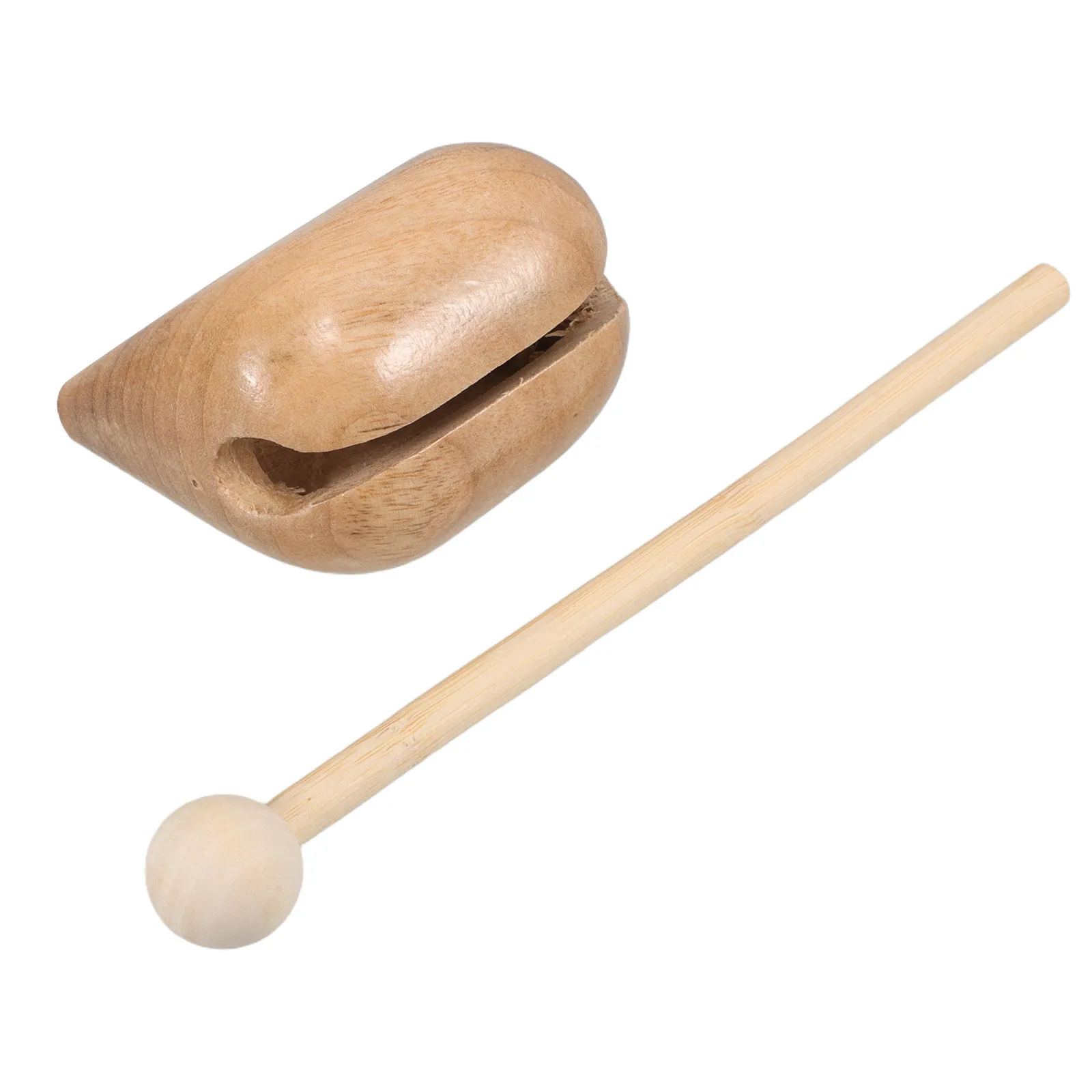 

Деревянный музыкальный инструмент Монтессори: деревянный блок-колокольчик с молоточком для раннего развития детей, медитации и расслабления