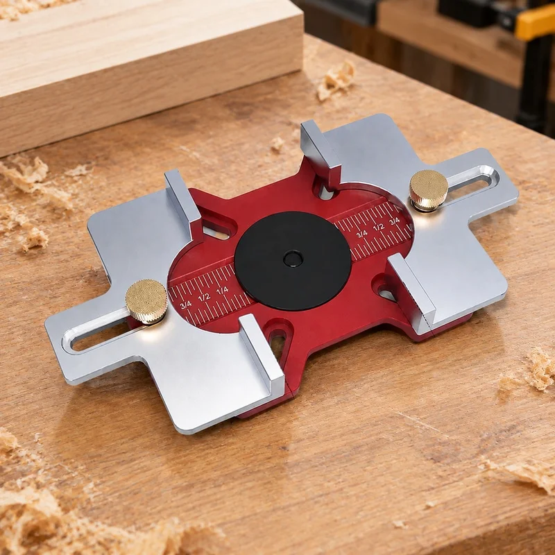 Dual-Function Woodworking Jig for Mortising and Trimming with Hidden Fastener and Router Base