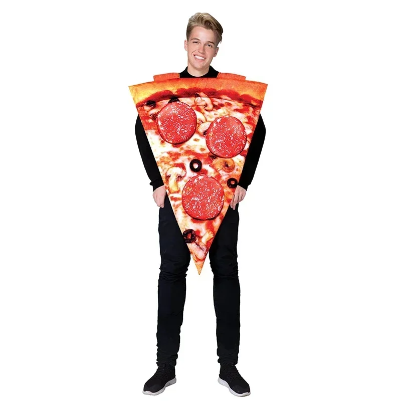 2024 unisex adult Halloween cosplay girls kids pizza slice funny food costume boys family pizza costume