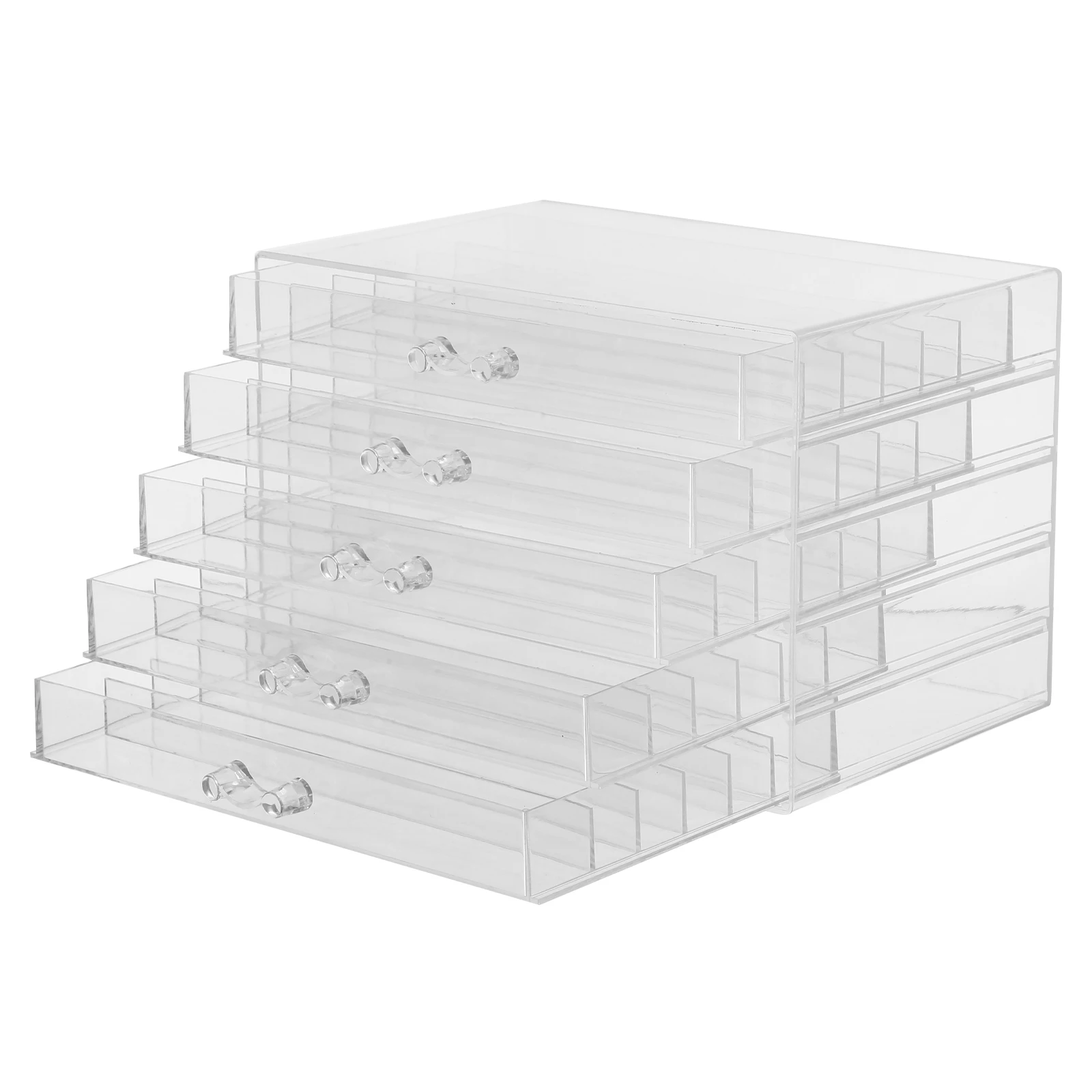 

5 Layer Necklace Storage Box Jewelry Organizer Transparent Drawer for Women Large Capacity Necklace Holder Earring Tray Display