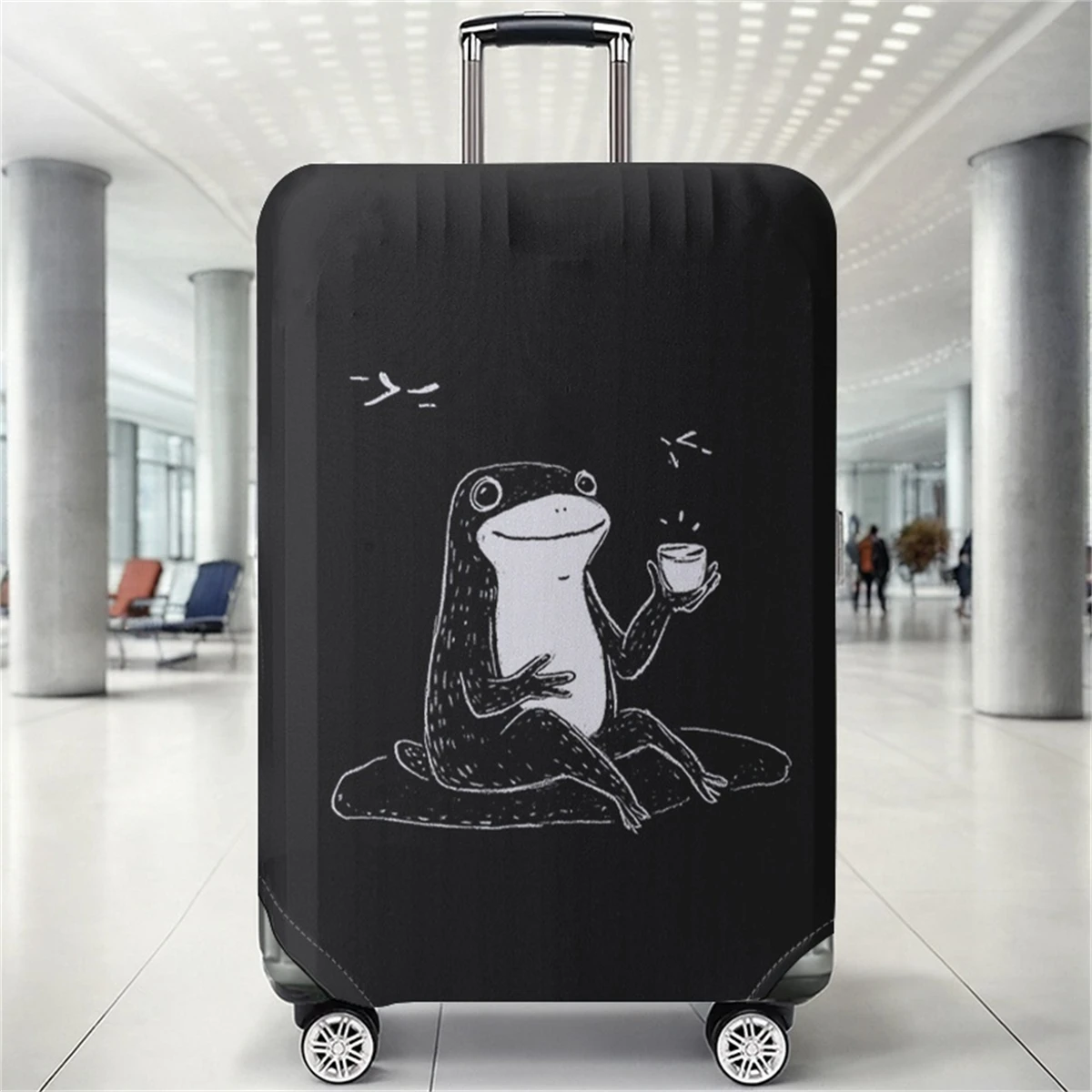 

Защитный чехол для багажа с рисунком лягушки, подходит для чехлов для багажа размером 18-32 дюйма, перчаток для ручки багажа, дорожных аксессуаров.